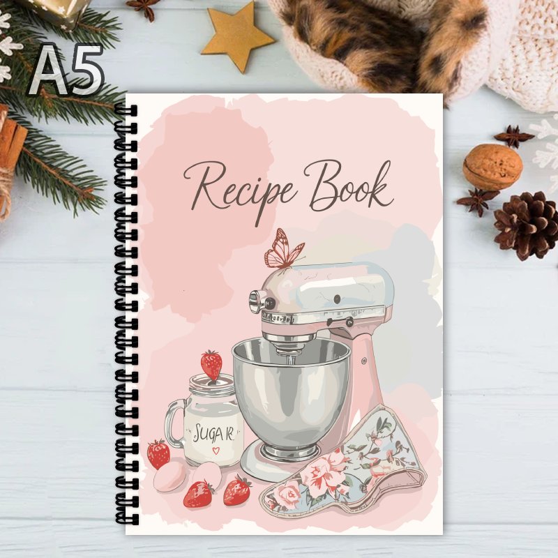 Meal Prep Book - Recipe Spiral Notebook Log,Perfect for Cooking