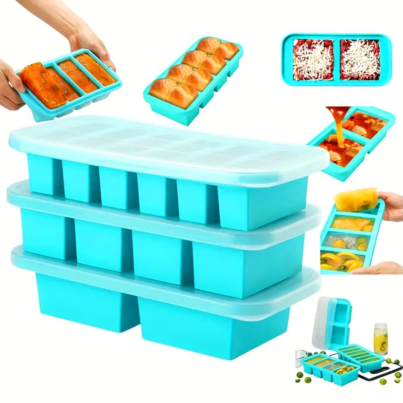 Meal Prep Chia Pudding - Silicone Freezing Mold Gift Set, Includes
