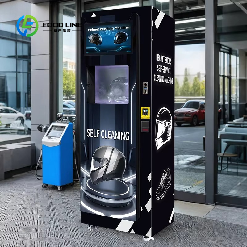Meal Prep Vending Machine - customized coin operated helmet shoe cleaning