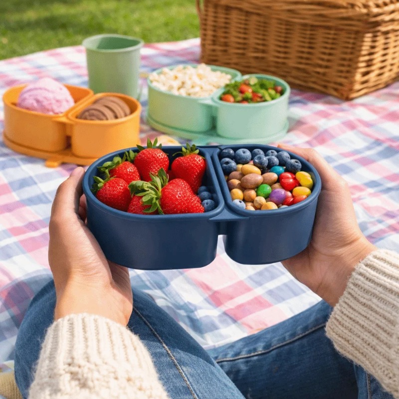 Meal Prep Chia Pudding - Food Grade Silicone Lunch Box Reusable