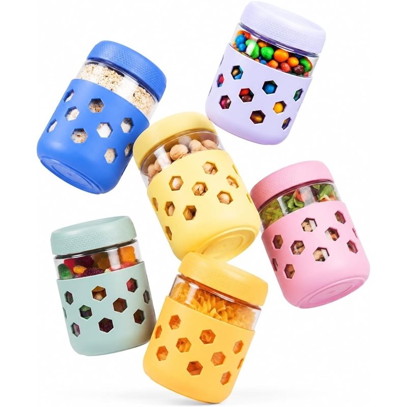 A26F-Glass Jars With Airtight  - огляд і ціна Meal Prep Jars With Lids