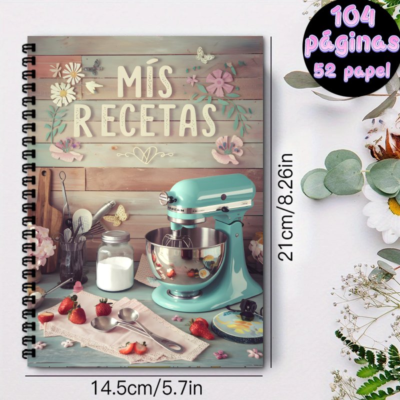 A5 Spanish Recipe Spiral Noteb - огляд і ціна Meal Prep Book