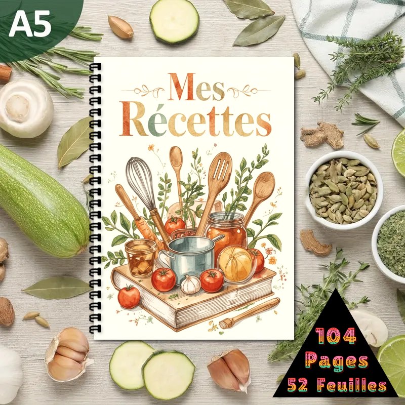 A5 French Recipe Notebook, Rec - огляд і ціна Meal Prep Book