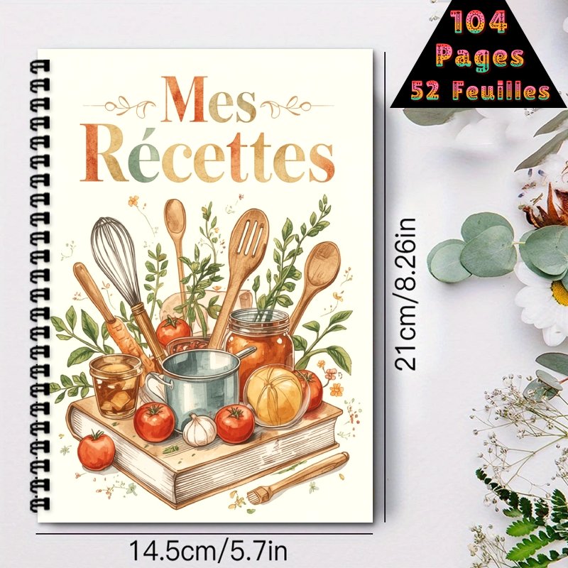 A5 French Recipe Notebook, Rec - огляд і ціна Meal Prep Book