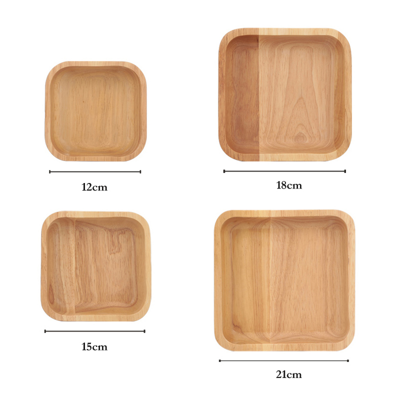 1Pc Square Wood Bowl 4 Size Fr - огляд і ціна Meal Prep Bowl
