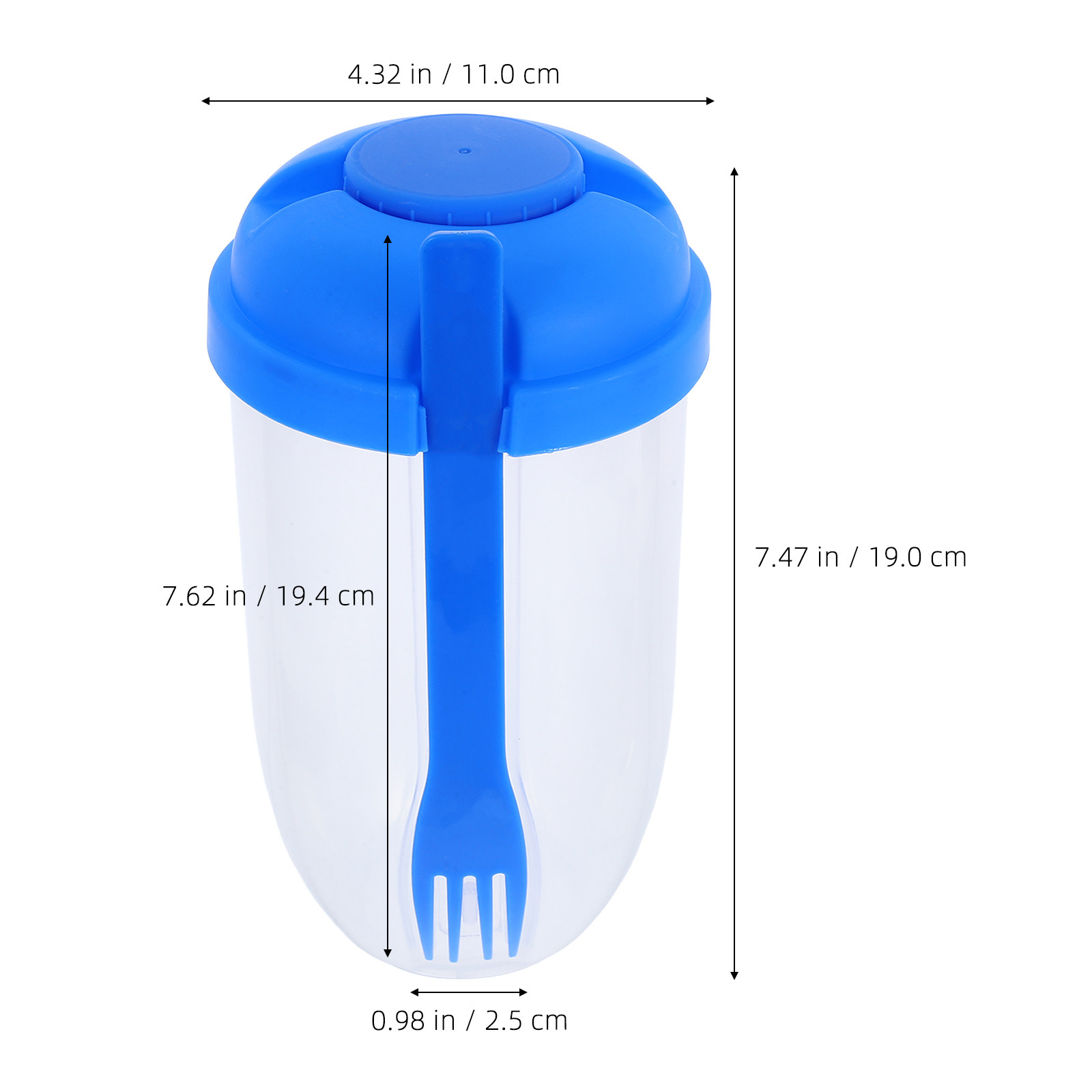 Salad Shaker Jar with Fork Por - огляд і ціна Meal Prep Oatmeal Jars