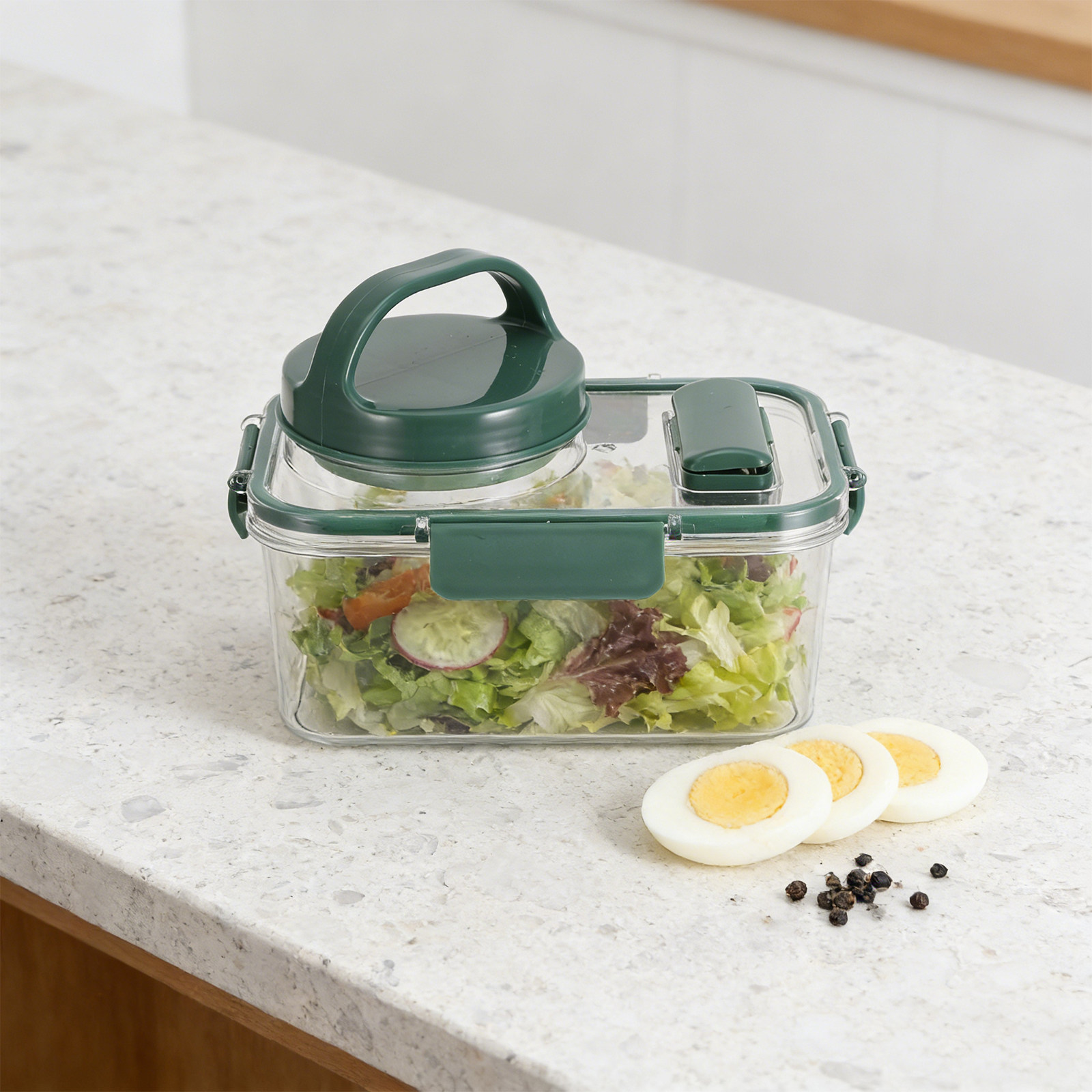 Salad Container with Dressing  - огляд і ціна Meal Prep Bowl