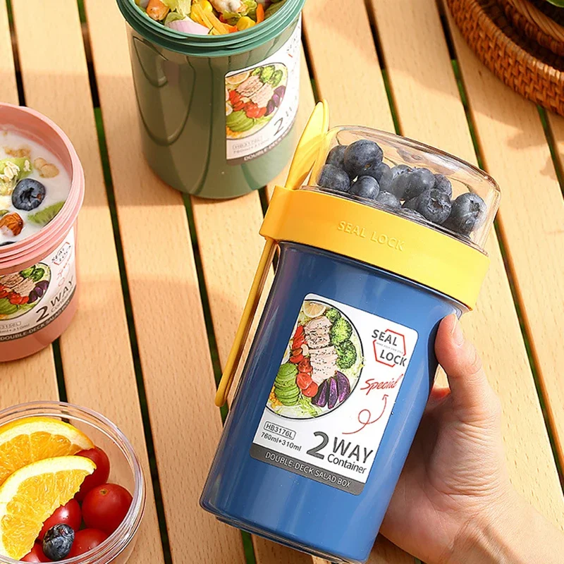 Bento Lunch Box Salad Oatmeal  - огляд і ціна Meal Prep Glass Containers