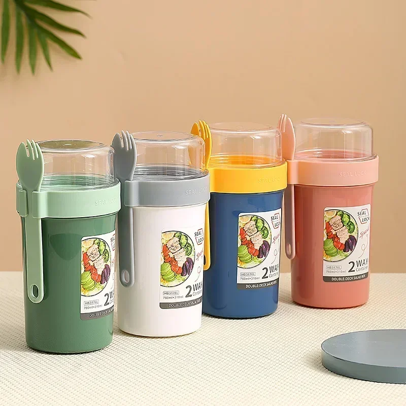 Bento Lunch Box Salad Oatmeal  - огляд і ціна Meal Prep Glass Containers