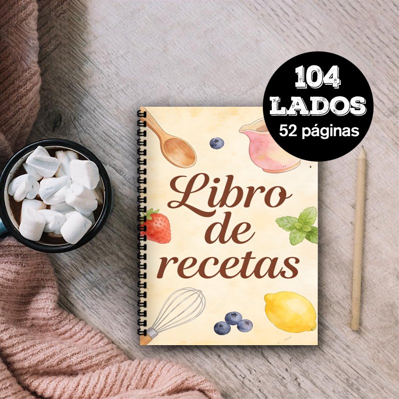 A5 Paper Spanish Recipe Book,  - огляд і ціна Meal Prep Book