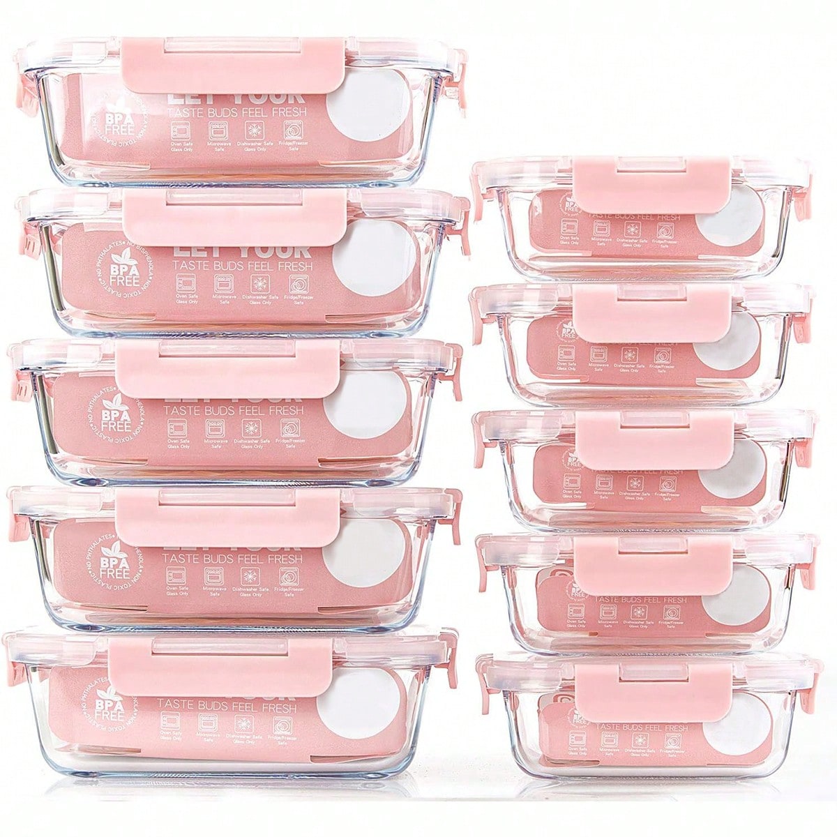 10 Pack Glass Meal Prep Contai - огляд і ціна Meal Prep Glass Containers