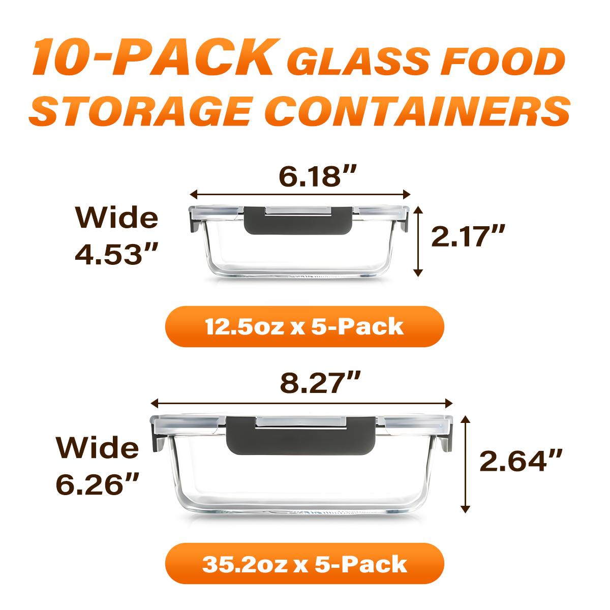 Glass Food Storage Containers  - огляд і ціна Meal Prep Jars With Lids