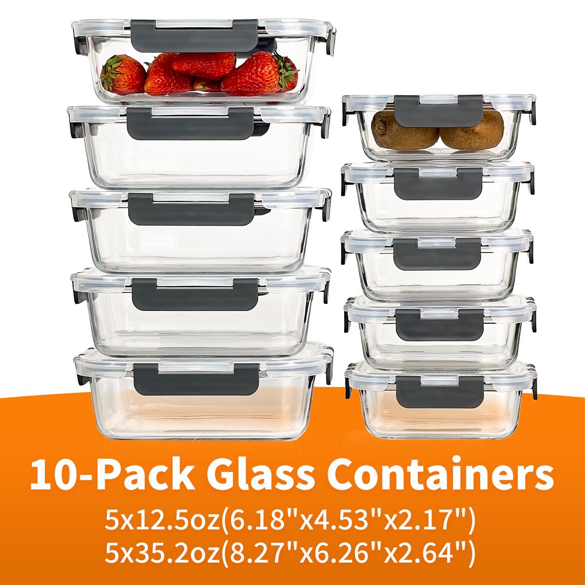 Glass Food Storage Containers  - огляд і ціна Meal Prep Jars With Lids