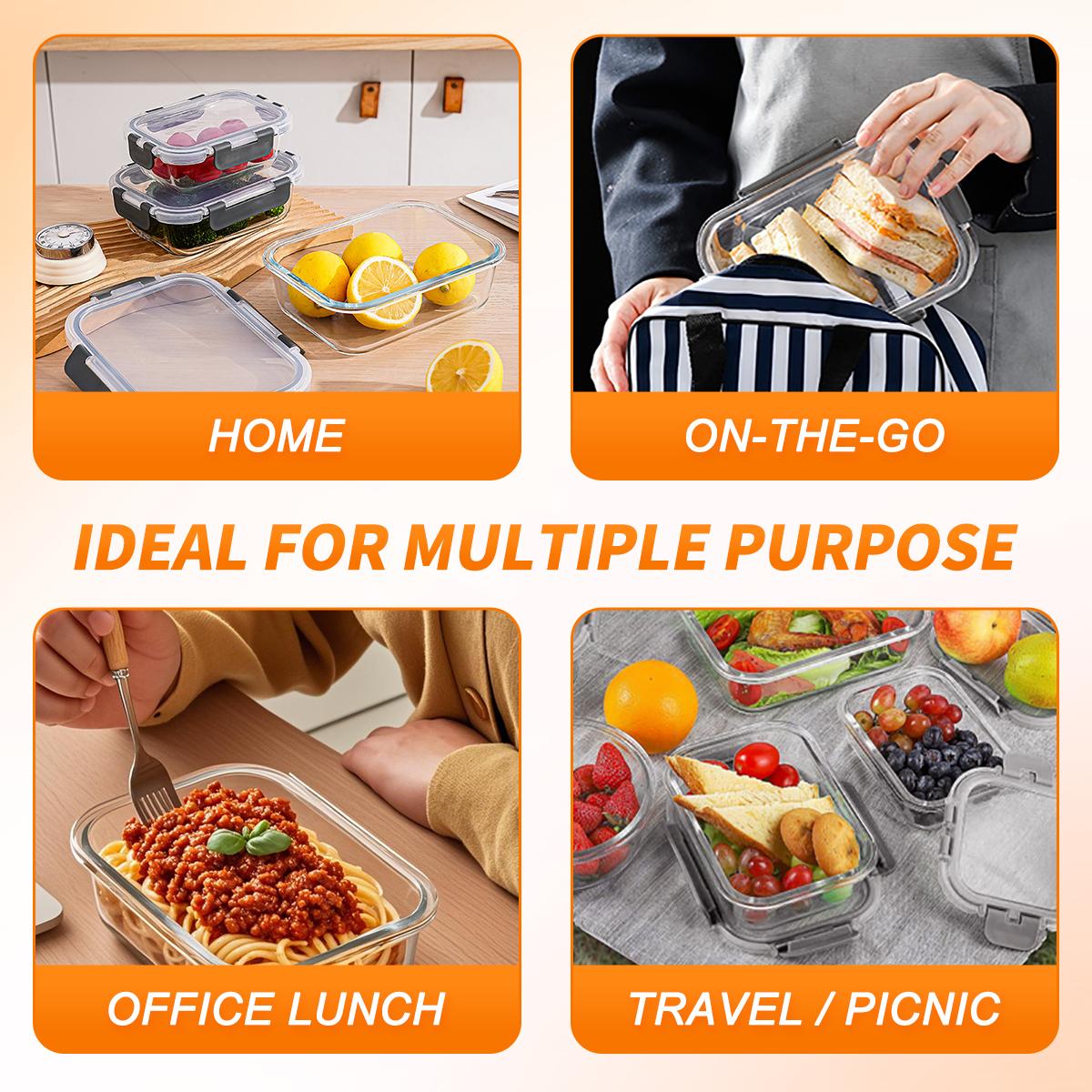 Glass Food Storage Containers  - огляд і ціна Meal Prep Jars With Lids