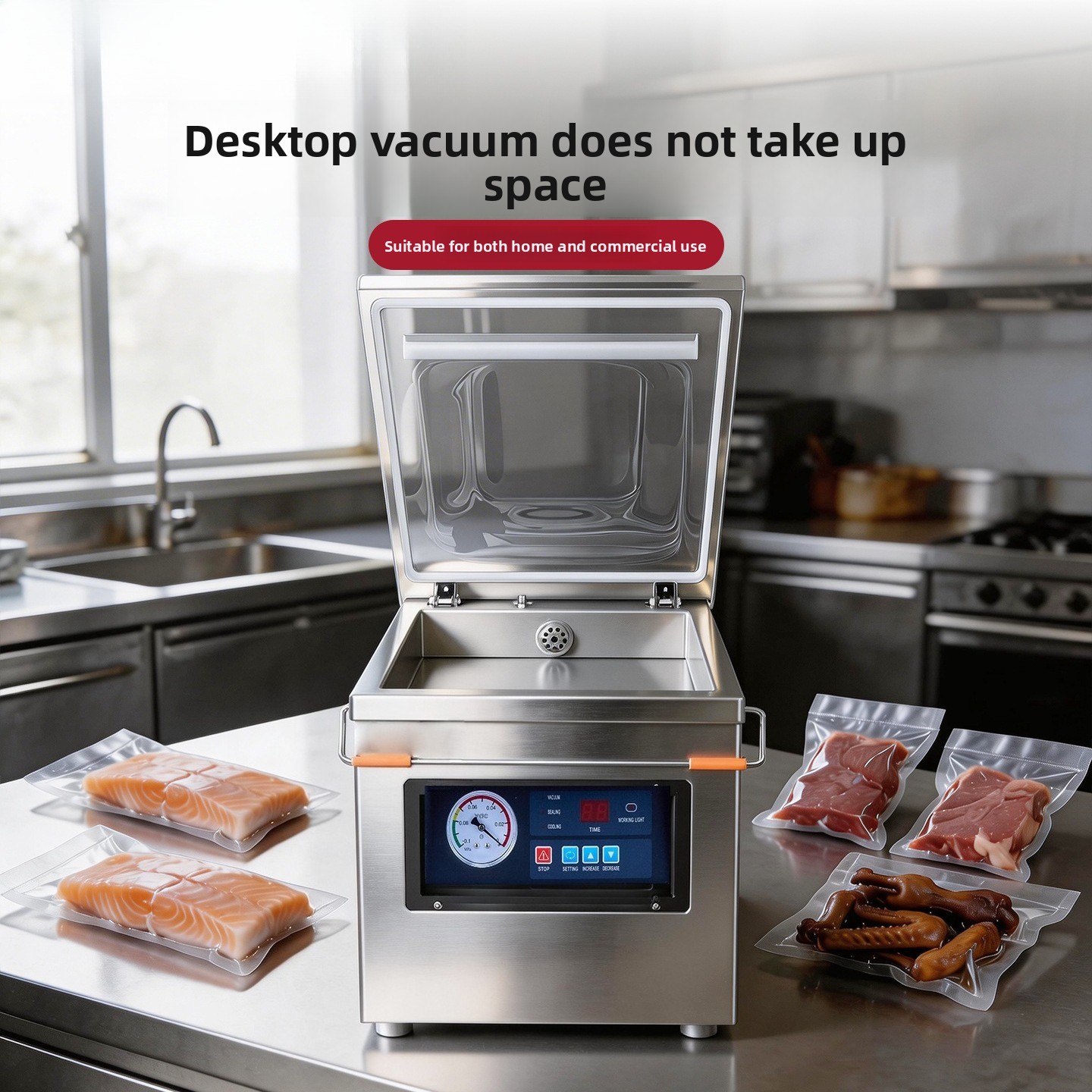 Stainless Steel Food Vacuum Se - огляд і ціна Meal Prep Seafood