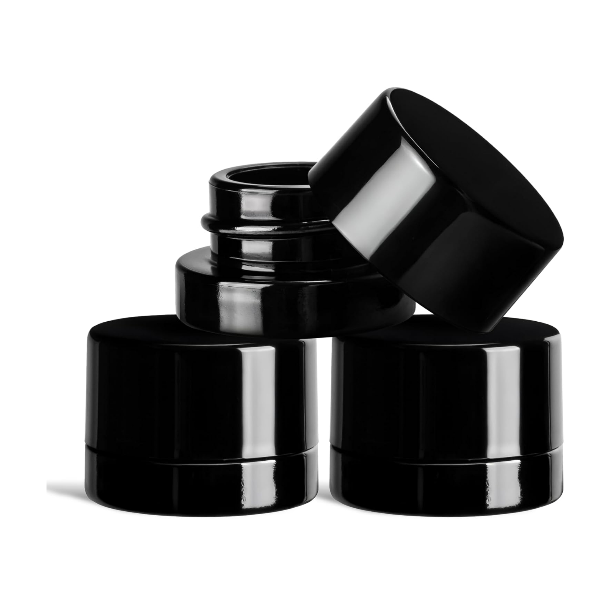 5ml Thick Black Glass Jars wit - огляд і ціна Meal Prep Glass Containers