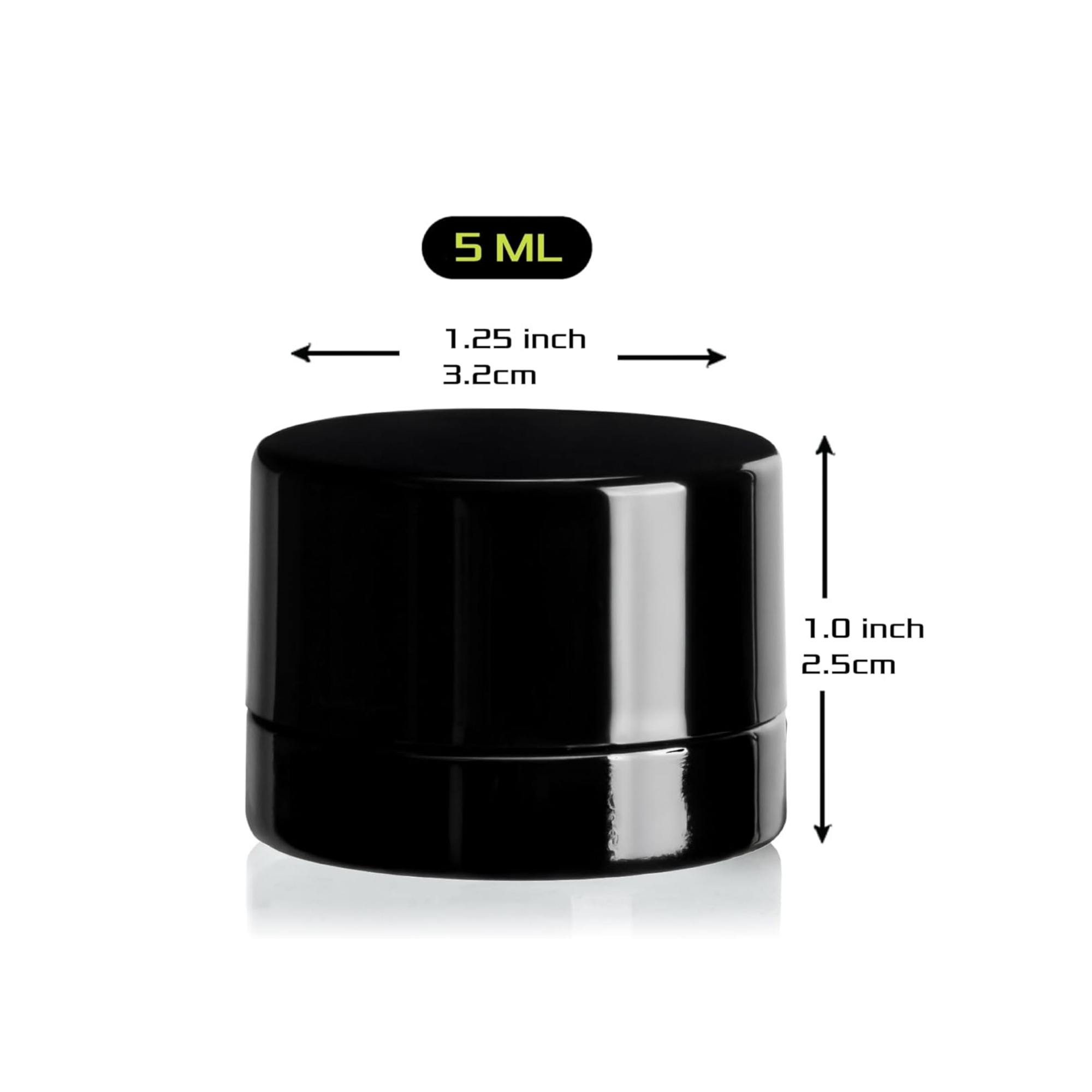 5ml Thick Black Glass Jars wit - огляд і ціна Meal Prep Glass Containers