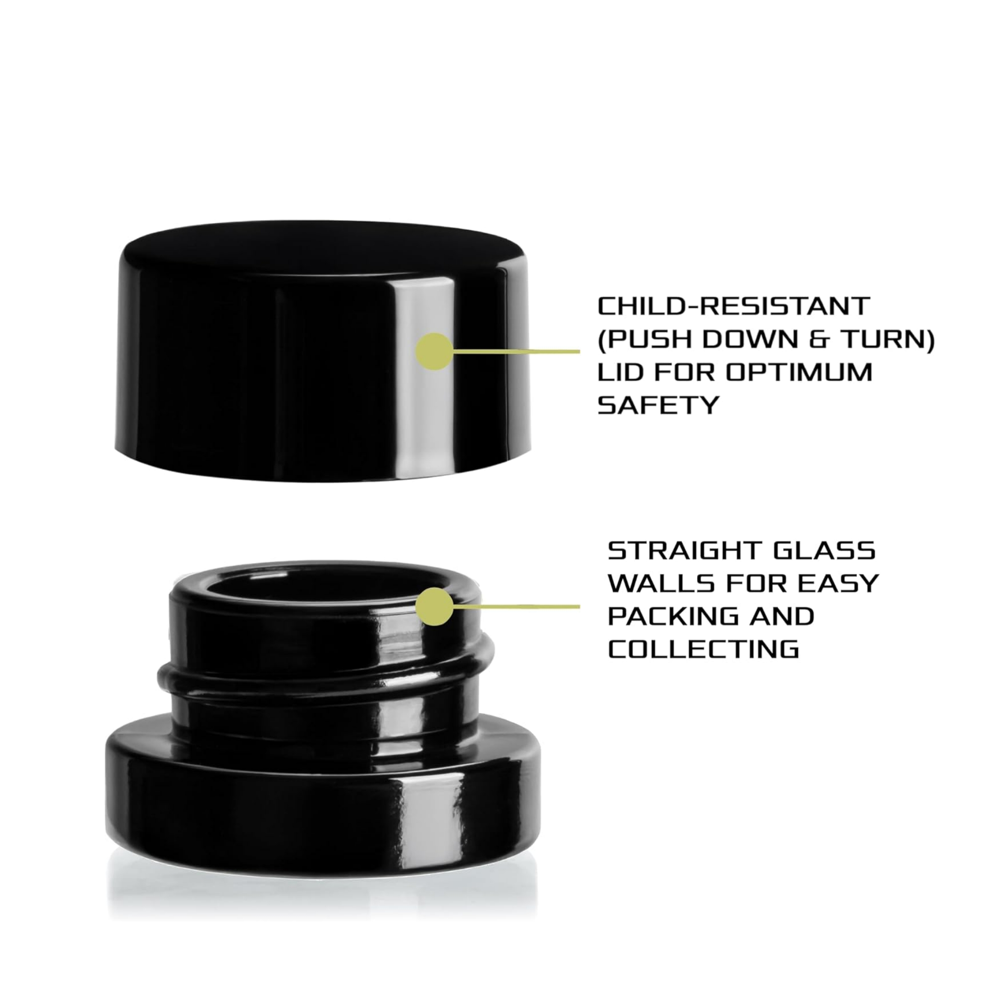 5ml Thick Black Glass Jars wit - огляд і ціна Meal Prep Glass Containers