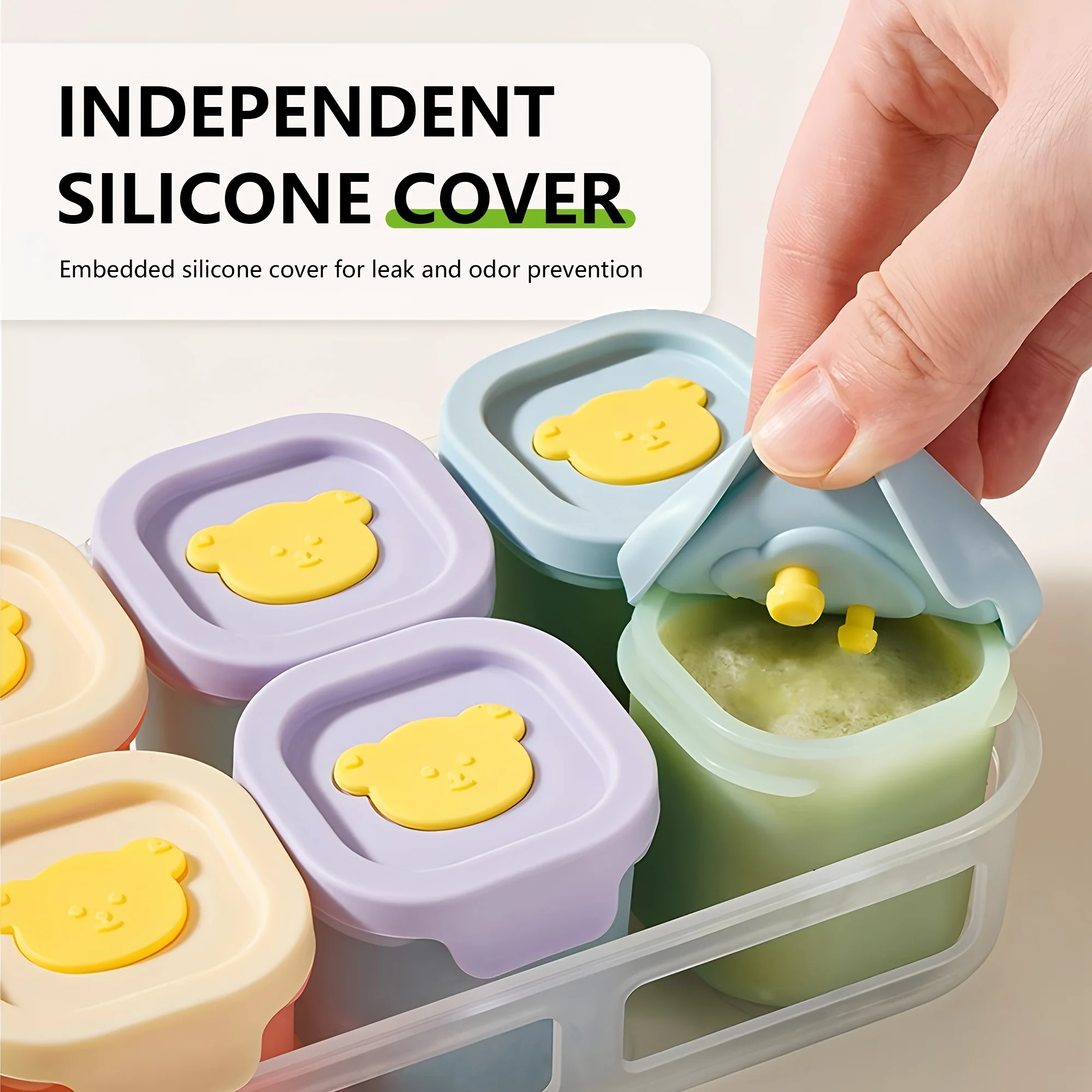 9pcs Silicone Food Storage Con - огляд і ціна Meal Prep Jars With Lids