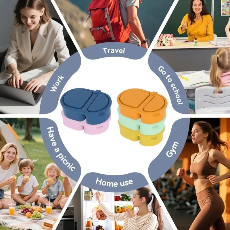 Food Grade Silicone Lunch Box  - огляд і ціна Meal Prep Chia Pudding
