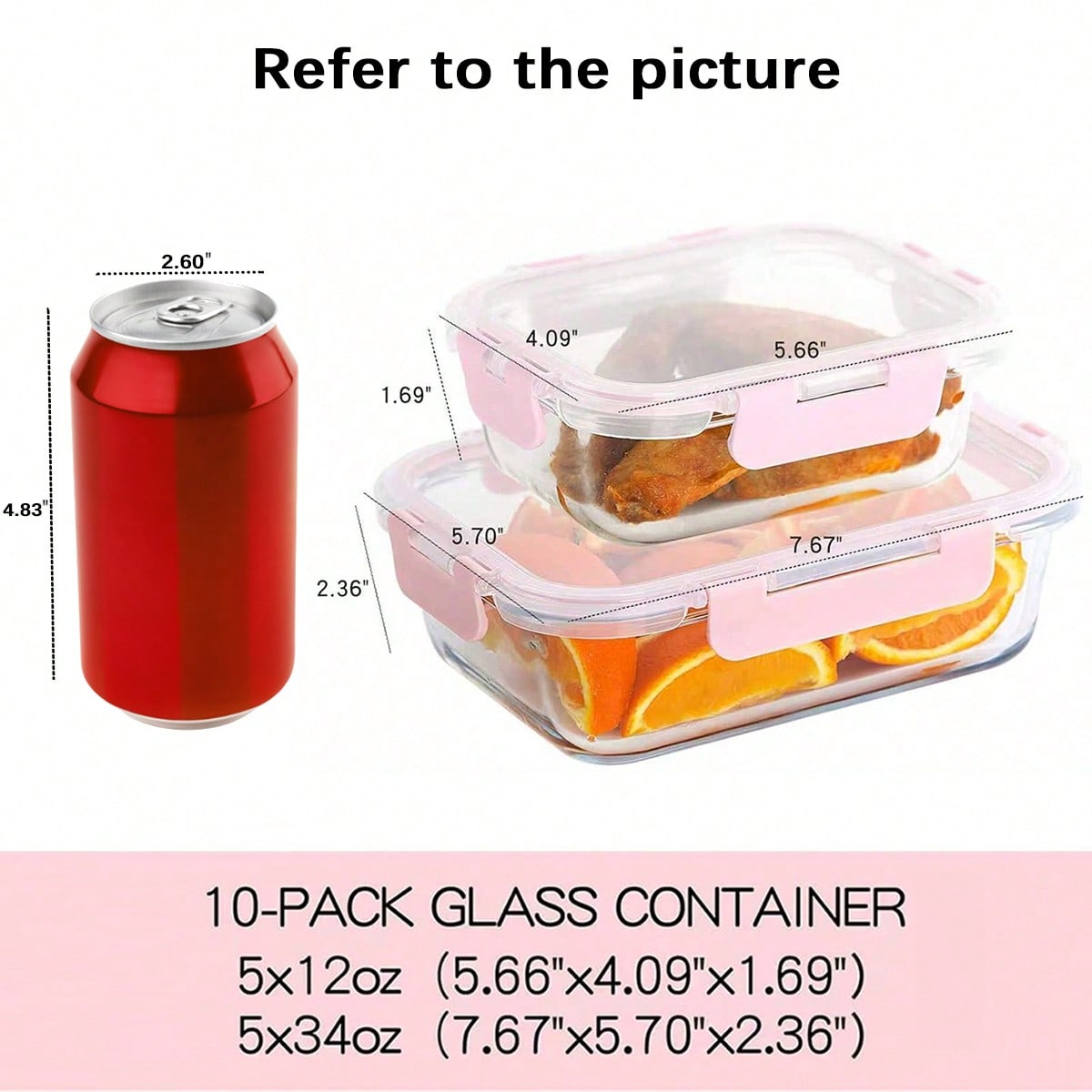 10 Pack Glass Meal Prep Contai - огляд і ціна Meal Prep Glass Containers