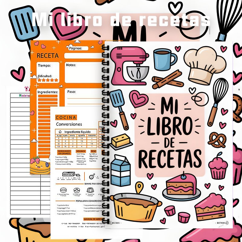 A5 Spanish Recipe Spiral Noteb - огляд і ціна Meal Prep Book
